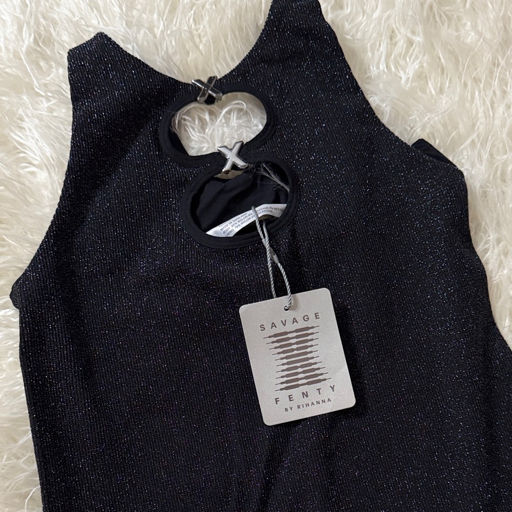 Savage Fenty NWT Black Sparkle Jumpsuit